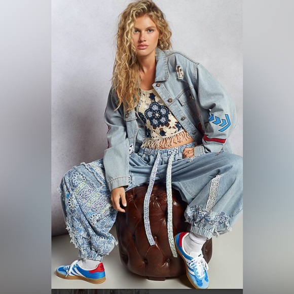 POL SMJ408 Denim Jacket with Colorful Patches - Picture 8 of 10